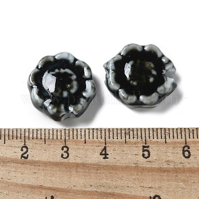 Фарфоровые бусины ручной работы&nbsp;PORC-L080-G01-1