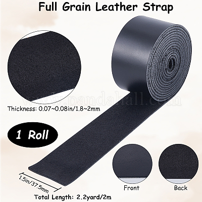 Плоский шнур из воловьей кожи длиной 2 м.&nbsp;AJEW-WH0479-73A-03-1