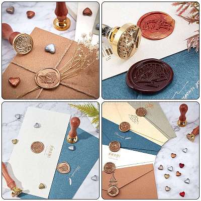 250 шт. 5 цвета сургучных частиц DIY-CP0005-46B-1