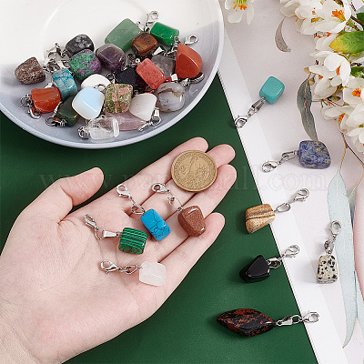 Украшение подвески самородками из драгоценных камней HJEW-AB00382-1