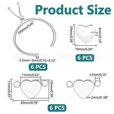 Набор для самостоятельного изготовления браслета в форме сердца DIY-UN0005-29-1