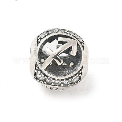 Латунные прозрачные фианиты европейские бусины FIND-M049-01AS-02-1