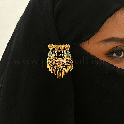 Элегантные броши в форме сердца в ближневосточном стиле из латуни GD0625-1