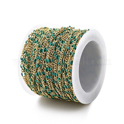 Латунные эмалевые цепи фигаро CHC-L053-09G-03-1