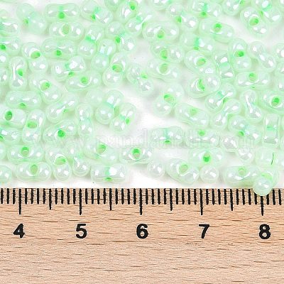 Непрозрачные цвета блестящие стеклянные бусины SEED-K010-04C-1