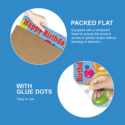 2шт многоразовые плакаты с надписью «С Днем Рождения» AJEW-WH0671-010-1