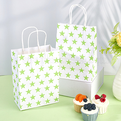 Пакеты из крафт-бумаги с принтом звезд и ручками ABAG-WH20013-08A-1