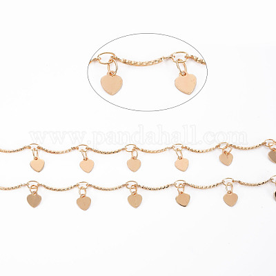 Латунная прутковая цепочка с зубчатыми краями ручной работы CHC-S012-093-1