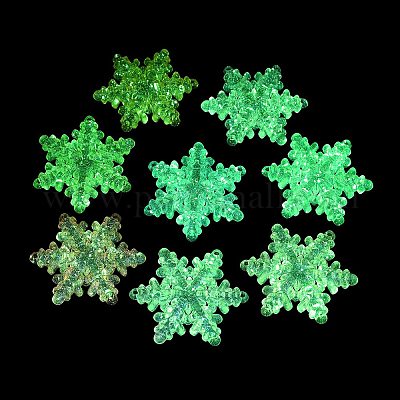 Светящиеся прозрачные акриловые бусины LACR-U001-08-1