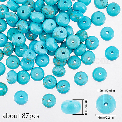 1 прядь натурального Говлит бисер прядь TURQ-SC0001-26B-1