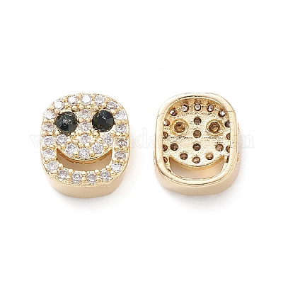 Латунные микро проложить кубического циркония бусы KK-M241-01L-1