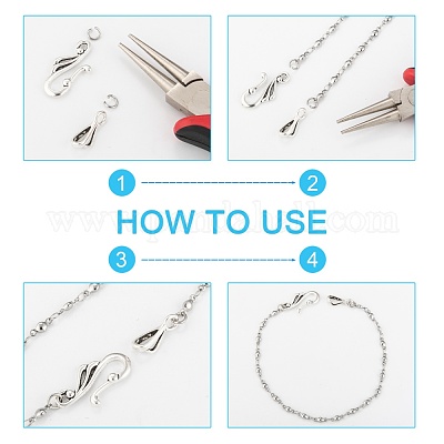 Тибетский стиль старинное серебро крыло крюк и глаз застежками X-LF1157Y-1