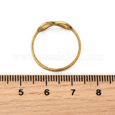 Ионное покрытие(ip) 201 нержавеющая сталь бесконечность палец кольцо для женщин RJEW-G266-24G-1