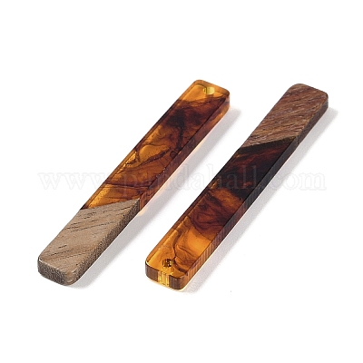 Большие подвески из смолы и дерева WOOD-F015-02H-1