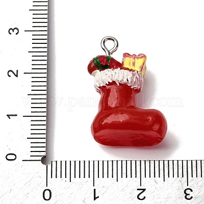 Рождественские подвески из непрозрачной смолы RESI-H039-01P-07-1