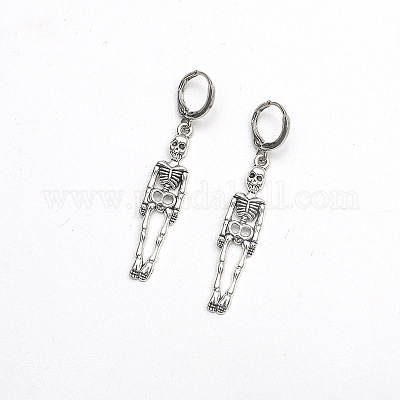 Серьги-кольца из сплава скелетов PO8955-1