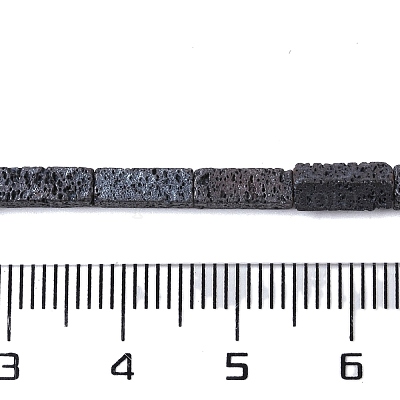 Нити матовых бусин из натурального лавового камня G-E618-05-1