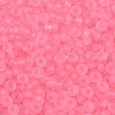 Прозрачные матовые цветные стеклянные бусины SEED-T007-12J-1