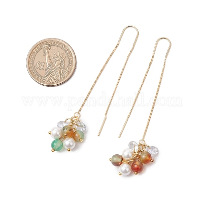 3 пара ниток для ушей с жемчугом EJEW-JE06499-1