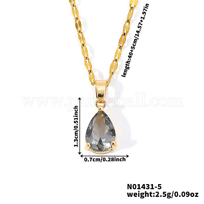 Латунные подвески-капли с кубическим цирконием на день святого валентина NV7973-4-1