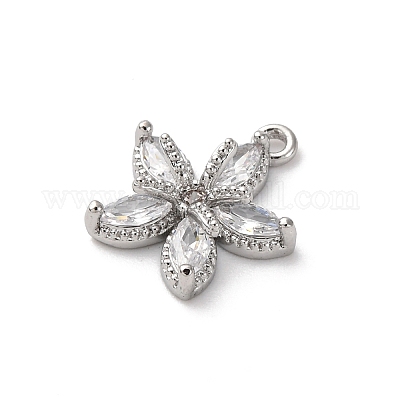 Латунные микро проложить кубического циркония подвески KK-D371-04F-P-1