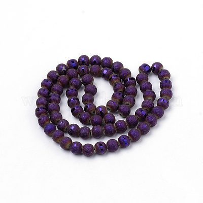 Гальванические стеклянные бусины EGLA-S134-8mm-07-1