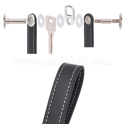 2 комплект 2-х цветных брелоков из искусственной кожи KEYC-GF0001-06B-1