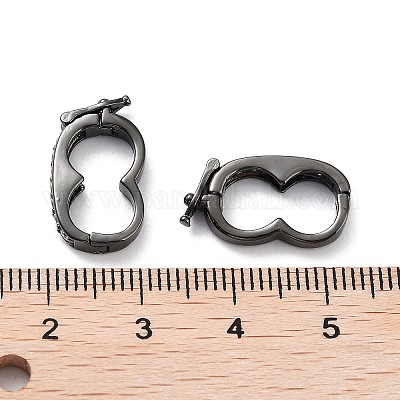 Стойки обшивки латунные микро проложить кубического циркония Twister застежками ZIRC-I012-16B-RS-1