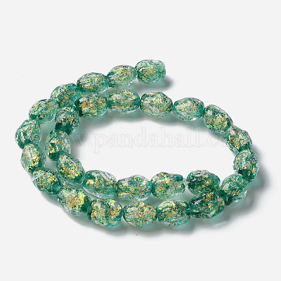 Нити из фольгированных бусин лэмпворк ручной работы FOIL-Z001-06A-1