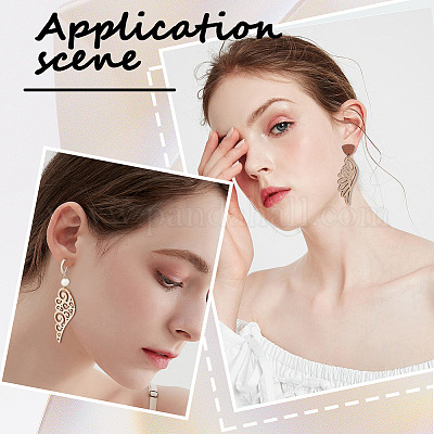 80 шт. 4 стиля необработанных деревянных филигранных соединительных звеньев WOOD-SC0001-67-1