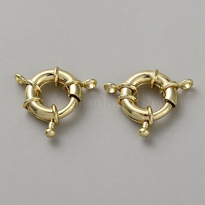 Латунная застежка пружинного кольца KK-WH20010-003C-G-1