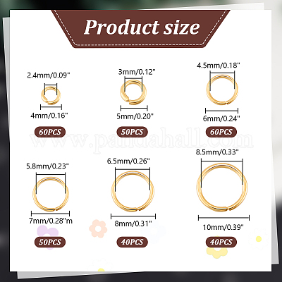 300 шт. Открытые соединительные кольца из нержавеющей стали 304 STAS-GA0001-60-1