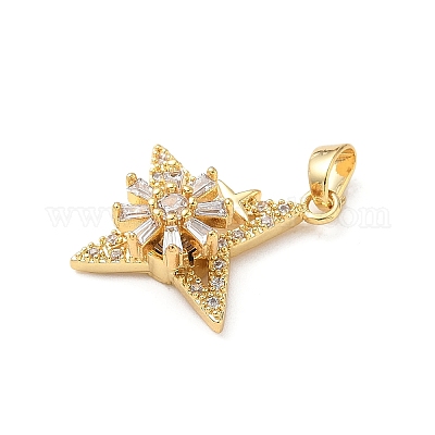 Вращающиеся подвески из латуни с микропаве из кубического циркония KK-M323-01B-G-1