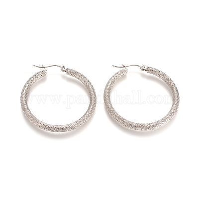 Геометрические серьги-кольца из нержавеющей стали 201 STAS-D171-12A-P-1