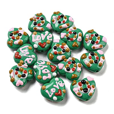 Ручная роспись акрилом с эмалевыми бусинами MACR-D031-06B-1