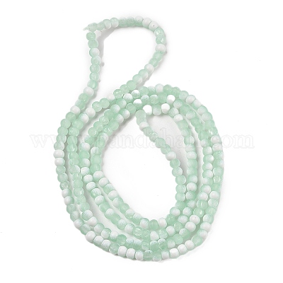 Матовое стекло треск бисер нитей GLAA-U001-4mm-M01-1