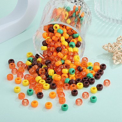 1200 шт. 6 вида непрозрачных и прозрачных пластиковых бусин KY-SZ0001-49-1