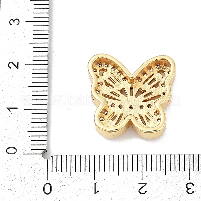 Латунные микро проложить кубического циркония бусы KK-H203-06G-1