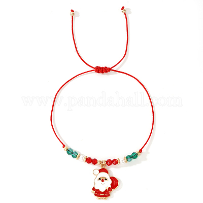 Плетеные браслеты из искусственного жемчуга и стеклянных бусин CA6370-1-1