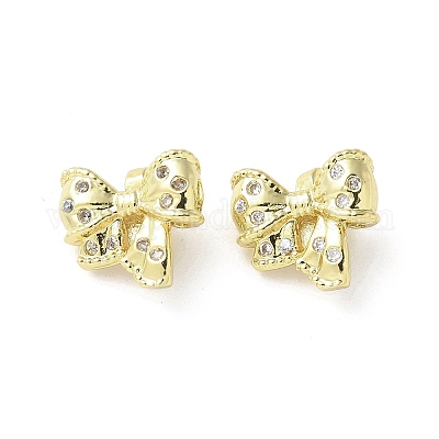 Латунные микропаве прозрачные подвески с фианитом&nbsp;KK-A236-17G-1