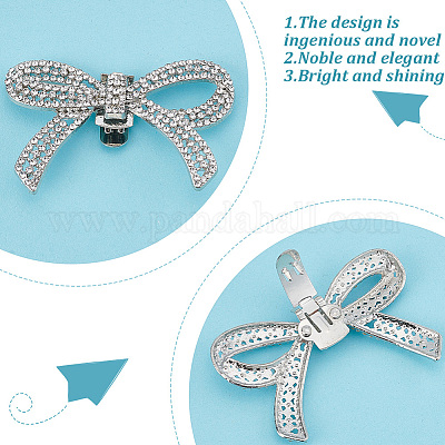 4 стиль украшения для обуви из сплава со стразами AJEW-GO0001-86-1