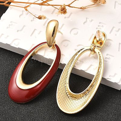 Латунные болтающиеся серьги&nbsp;LS-EJEW-Q013-04G-1