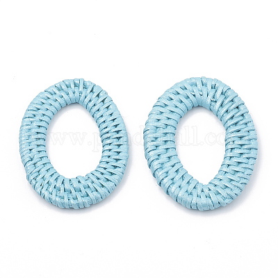 Кольца из тростника и ротанга ручной работы X-WOVE-N007-04C-1