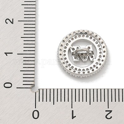 Стойка покрытие латунные микропаве прозрачные кубические циркониевые кнопки KK-K293-12A-P-1