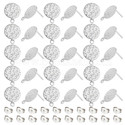 60 шт. фурнитура для сережек-гвоздиков из нержавеющей стали 304 STAS-DC0010-98-1