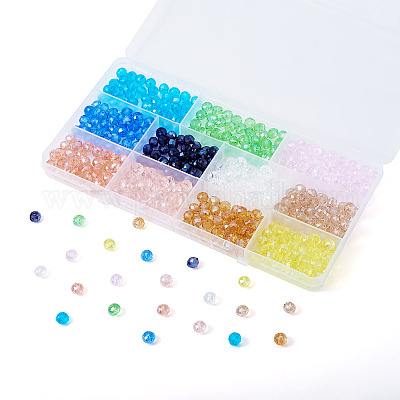 330шт 11 цвета гальванические стеклянные бусины EGLA-TA0001-94-1