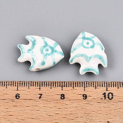 Фарфоровые бусины ручной работы&nbsp;PORC-N009-08A-1