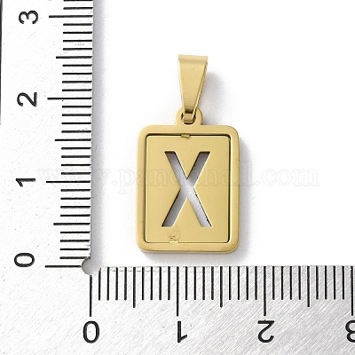 Подвески-алфавиты из нержавеющей стали 304 STAS-S152-01G-X-1