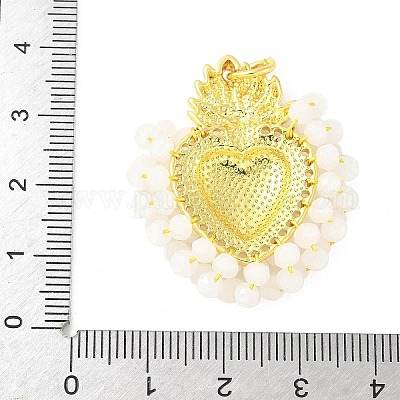 Латунь стекло кулоны KK-Z101-08G-1