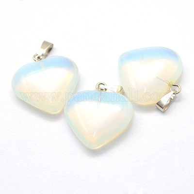 Сердце Opalite подвески X-G-Q438-06-1
